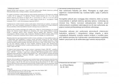 Ks. Paweł Batory, "Kompleks kościoła Najświętszego Serca Pana Jezusa - Katedra Rzeszowska", karta adresowa zabytku, 2021 - strona 2